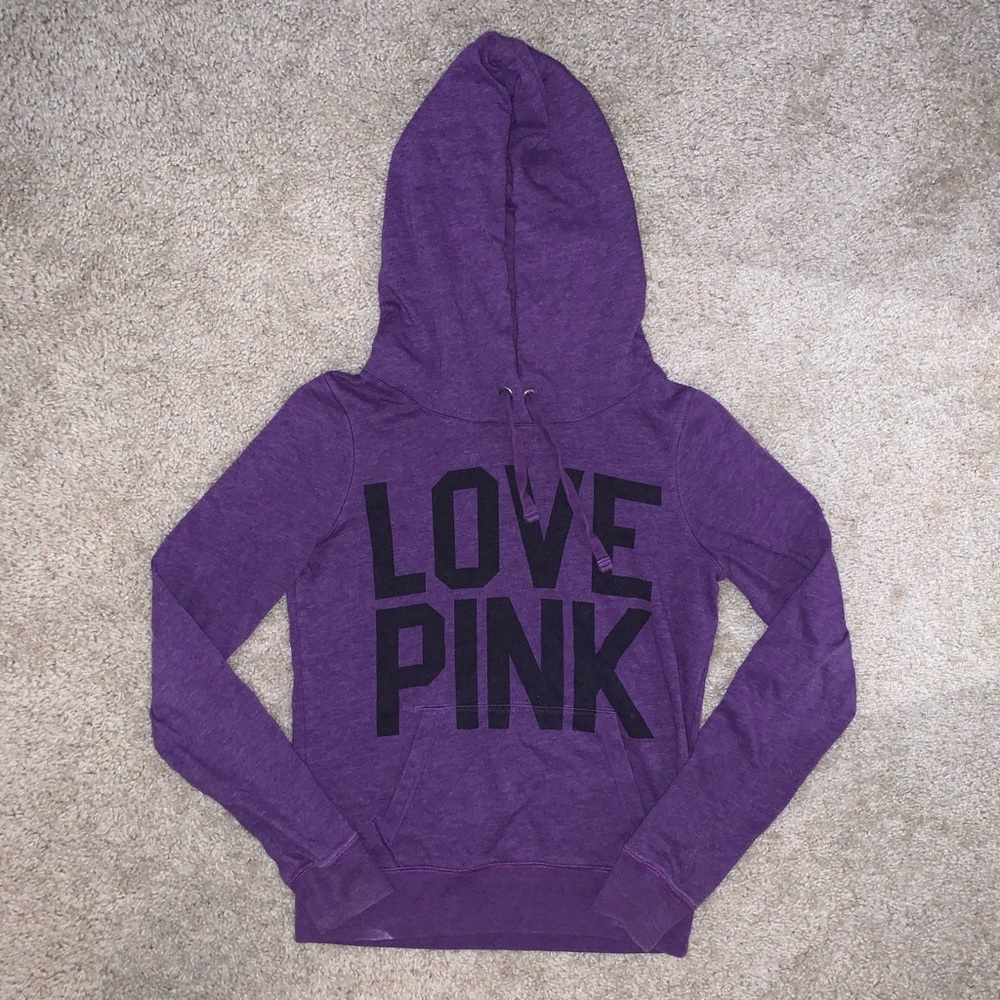 PINK hooded pullover sweatshirt